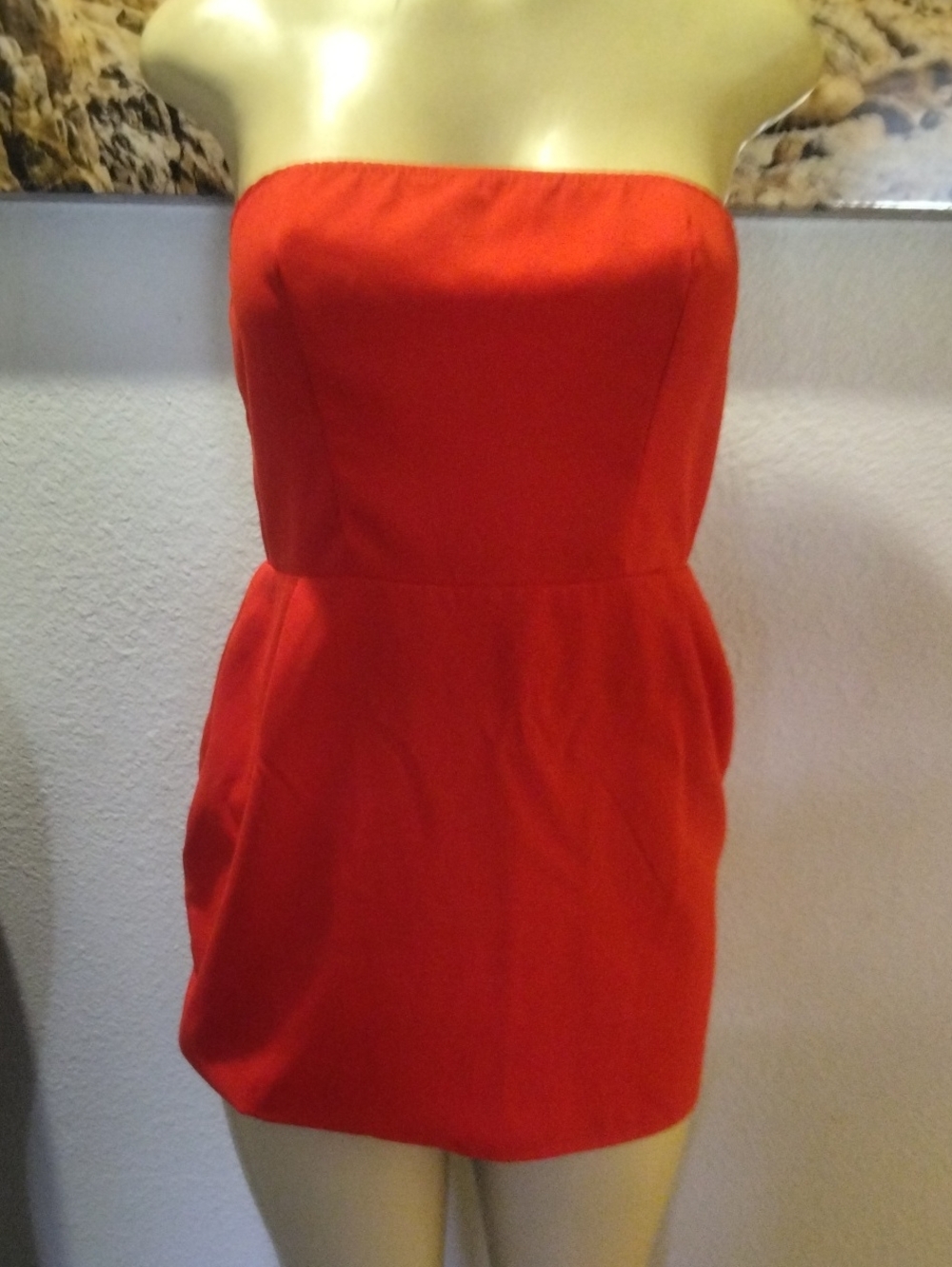 SHEIN Strapless Red Mini Dress